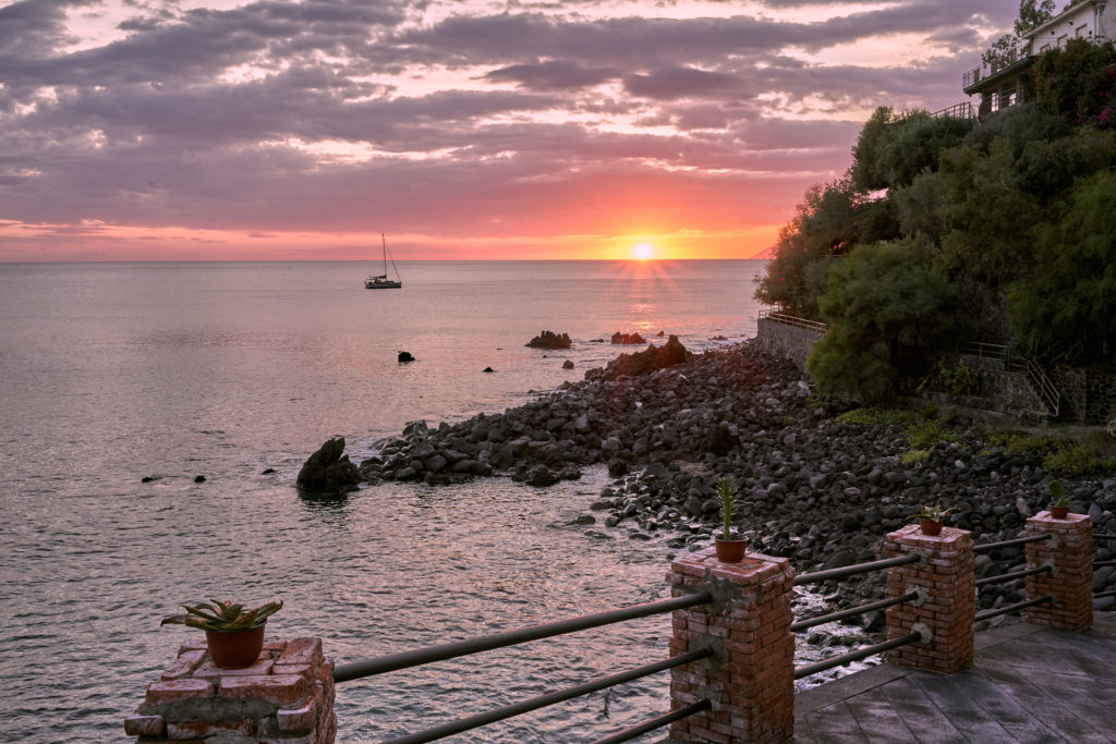Sunset views in Salina, Sicily